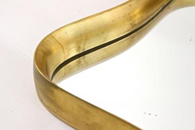 20th Century Modernist Gilt Wall Mirror Attributed to Max Welz Austria ca 1940s