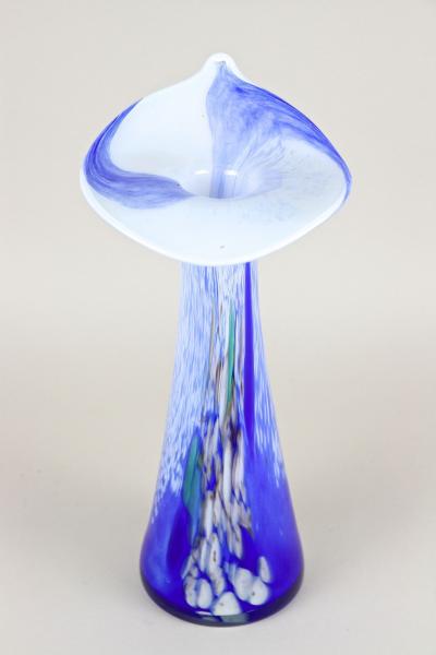 20th Century Murano Glass Vase Jack In The Pulpit Italy circa 1970