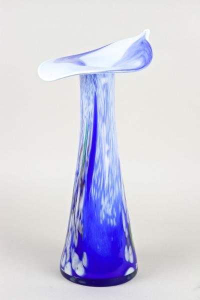 20th Century Murano Glass Vase Jack In The Pulpit Italy circa 1970