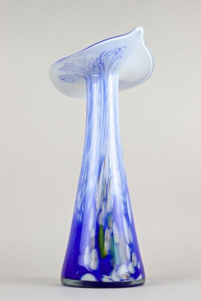 20th Century Murano Glass Vase Jack In The Pulpit Italy circa 1970