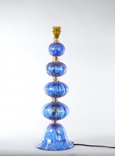20th Century Murano Venetian Glass Gold Flecks Table Lamps