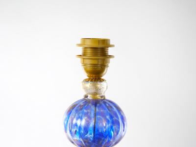 20th Century Murano Venetian Glass Gold Flecks Table Lamps