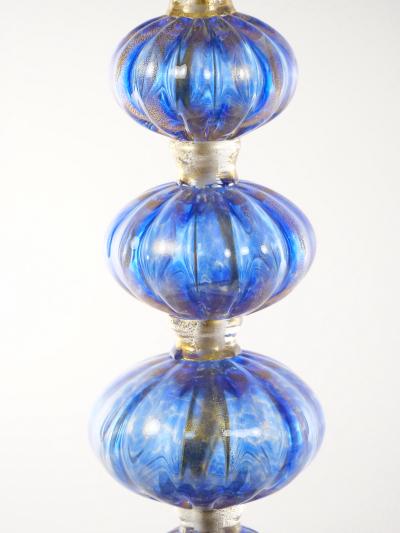 20th Century Murano Venetian Glass Gold Flecks Table Lamps