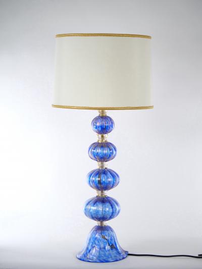 20th Century Murano Venetian Glass Gold Flecks Table Lamps