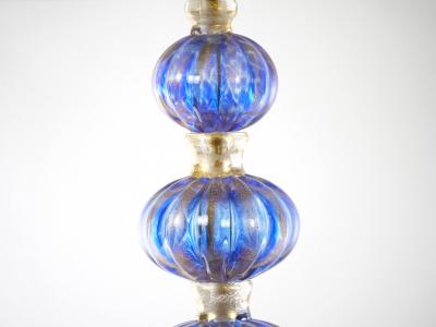 20th Century Murano Venetian Glass Gold Flecks Table Lamps