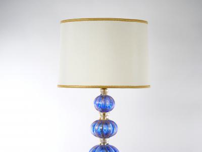 20th Century Murano Venetian Glass Gold Flecks Table Lamps