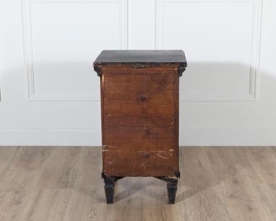20th Century Pair of Scandinavian Black Painted Bedside Tables