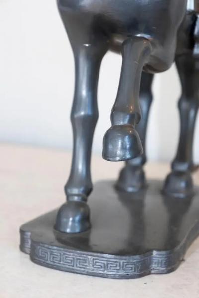 20th Century Pair of Tang Dynasty Style Horse Table Lamps