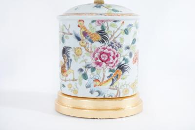 20th Century Porcelain Gilt Wood Base Lamps