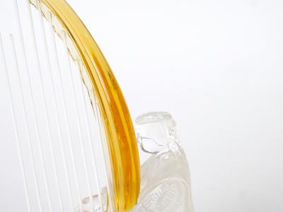 20th Century Saint Louis French Crystal Figure of a Harpist
