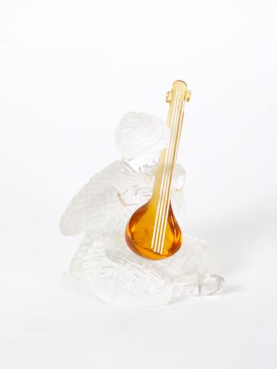 20th Century Saint Louis French Crystal Lyre Sculpture