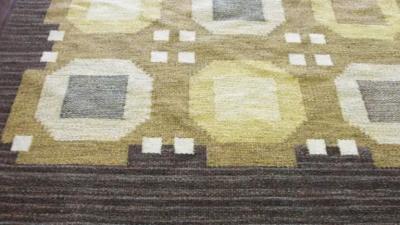 20th Century Swedish Flat Weave Carpet by Agda Osterberg