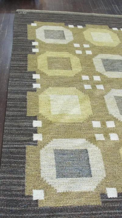 20th Century Swedish Flat Weave Carpet by Agda Osterberg