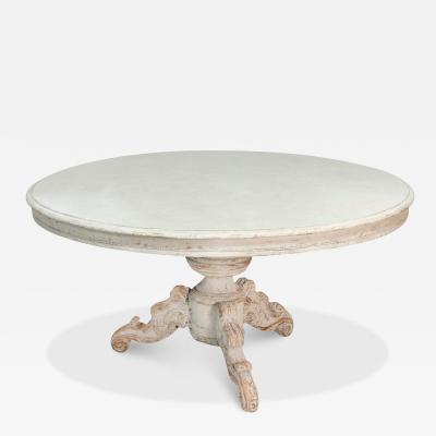 20th Century Swedish Round Pedestal Table