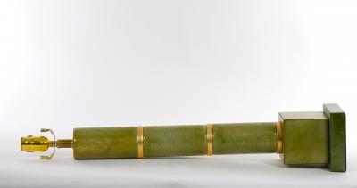 20th Century Tall Pair Green Jade Art Deco Style Table Lamp