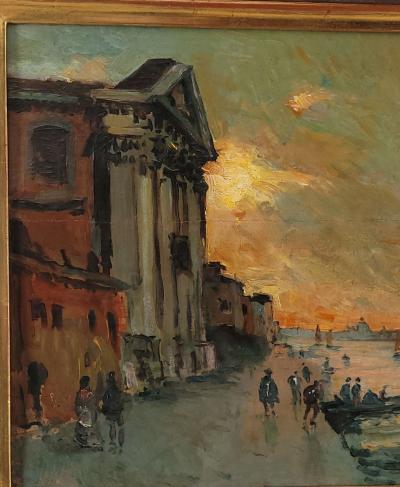 20th Century Venetian Oil Painting of Grand Canal circa 1960