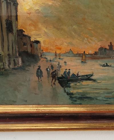 20th Century Venetian Oil Painting of Grand Canal circa 1960