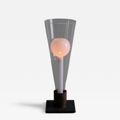 20th century glass and bronze lamp Italy