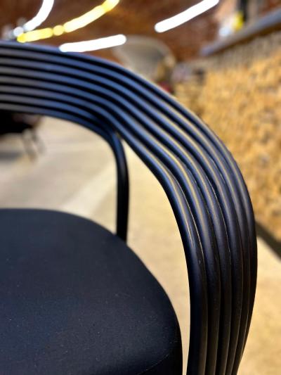 21st Century Black Contemporary Rattan Armchair Lounge Chair IDN 2025