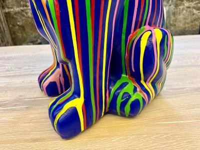 21st Century Contemporary Bulldog Sculpture Pop Art Style Handpainted 2026