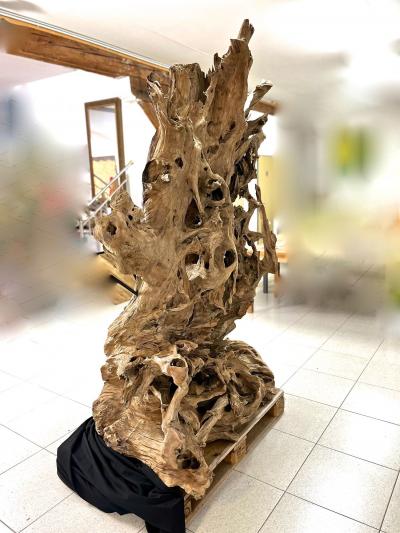 21st Century Gigantic Organic Modern Teak Root Stand Up Bar IDN 2023