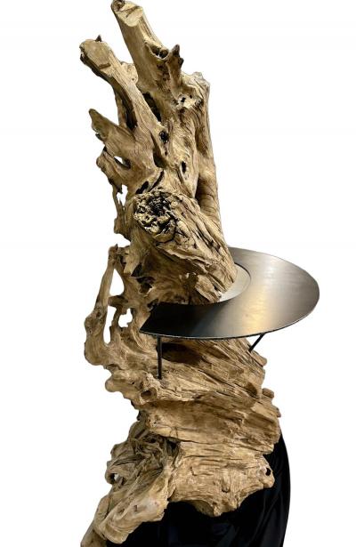 21st Century Gigantic Organic Modern Teak Root Stand Up Bar IDN 2023