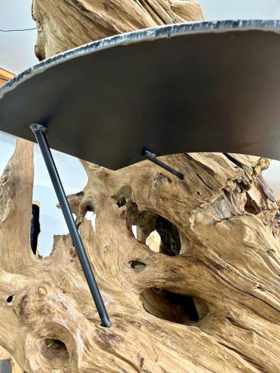 21st Century Gigantic Organic Modern Teak Root Stand Up Bar IDN 2023