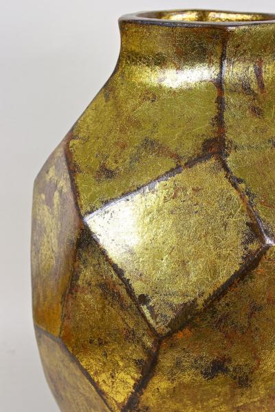 21st Century Gilt Contemporary Floor Vase Organic Modern Style New Italy