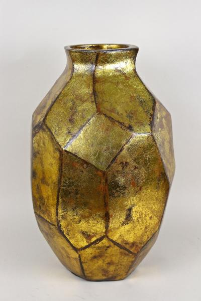 21st Century Gilt Contemporary Floor Vase Organic Modern Style New Italy