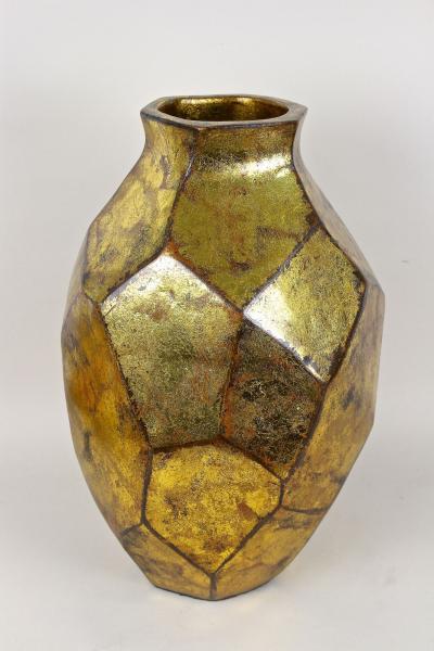 21st Century Gilt Contemporary Floor Vase Organic Modern Style New Italy