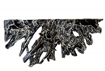 21st Century Modern Organic Teak Root Console Table Handpainted IDN 2023