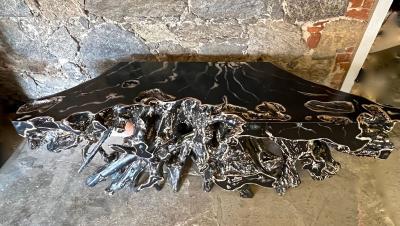 21st Century Modern Organic Teak Root Console Table Handpainted IDN 2023