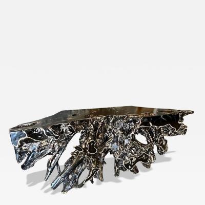 21st Century Modern Organic Teak Root Console Table Handpainted IDN 2023