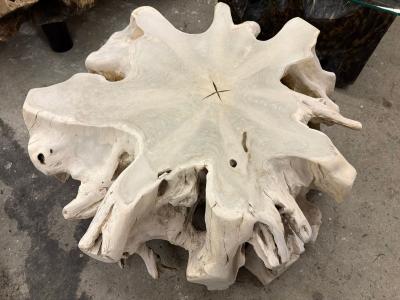 21st Century Organic Modern Bleeched Teak Wood Coffee Table IDN 2026