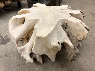 21st Century Organic Modern Bleeched Teak Wood Coffee Table IDN 2026