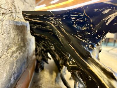 21st Century Teak Root Console Table Modern Organic Handpainted IDN 2025
