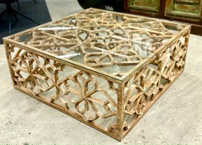 21th Century Wooden Honeycomb Coffee Table Couch Table Java 2025