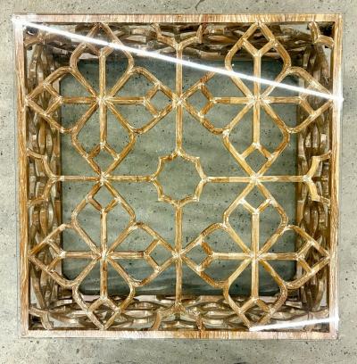 21th Century Wooden Honeycomb Coffee Table Couch Table Java 2025