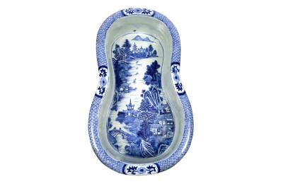 2245 19th Century Blue and White Bidet