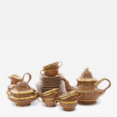 23 Piece English Victorian Porcelain Tea Set