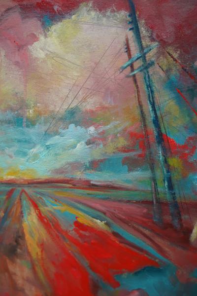 24 Cr Contact Point Contemporary Oil Painting by Ren e Rey