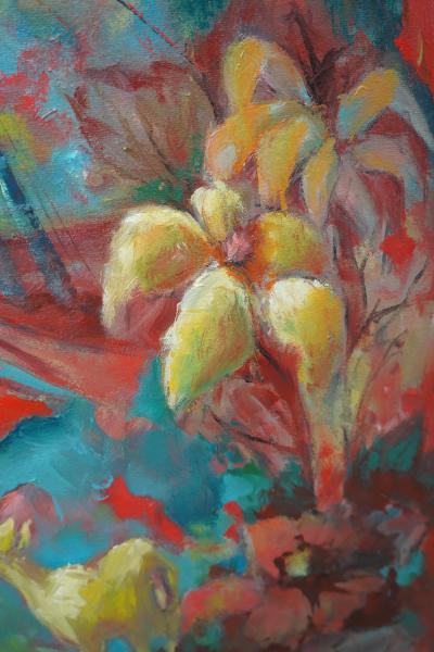 24 Cr Contact Point Contemporary Oil Painting by Ren e Rey