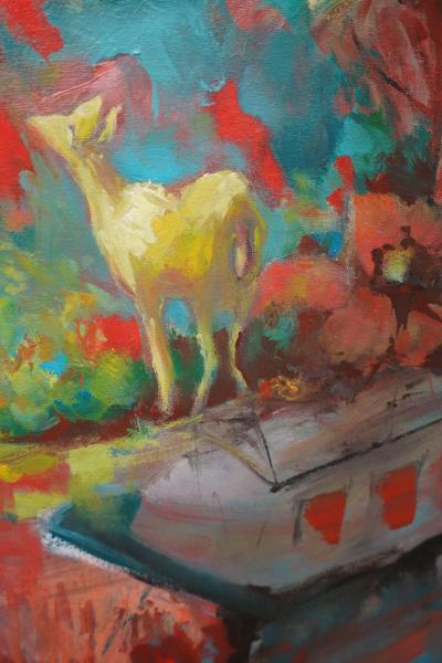 24 Cr Contact Point Contemporary Oil Painting by Ren e Rey