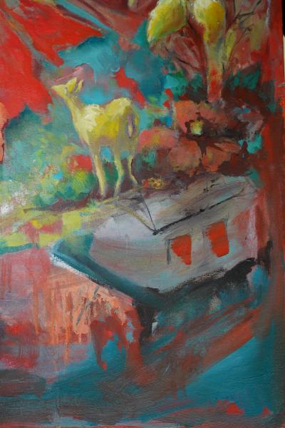 24 Cr Contact Point Contemporary Oil Painting by Ren e Rey