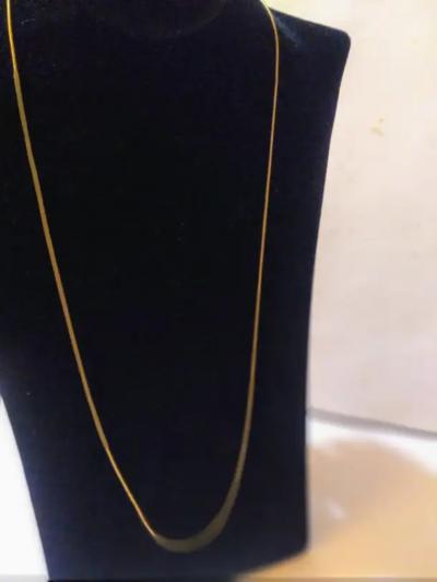 24 Gold Plated Sterling Silver round Necklace