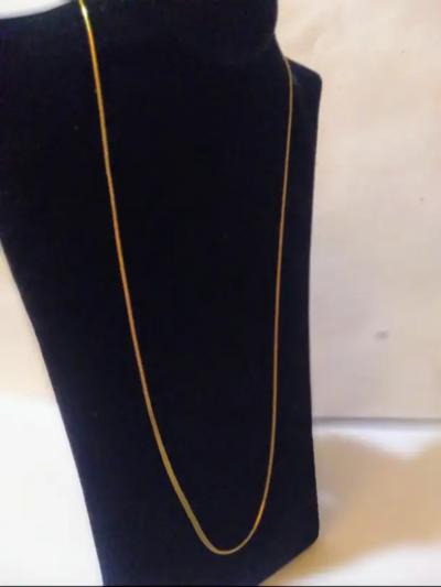 24 Gold Plated Sterling Silver round Necklace