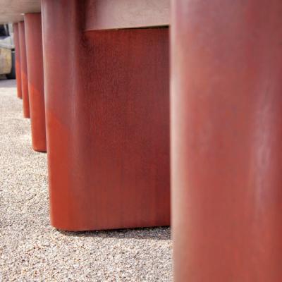 24FT Modern Granite And Mahogany Conference Table