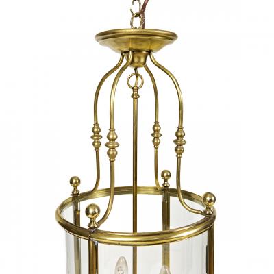 2512 19th Century Georgian Style Brass Cylindrical Lantern