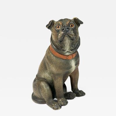 2529 Ceramic Seated Pug Dog