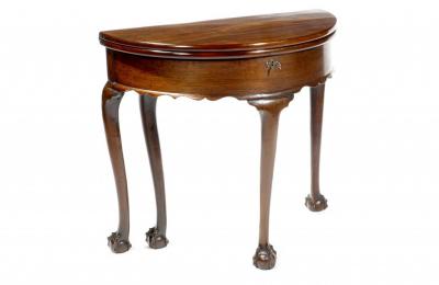 2550 19th Century Demilune Tea Table